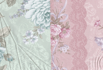 アムール模様ブルーとピンク