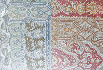 ルマン模様ブルーとピンク