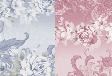 ワルツ模様ブルーとピンク