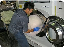 ワッシャにお布団をセット